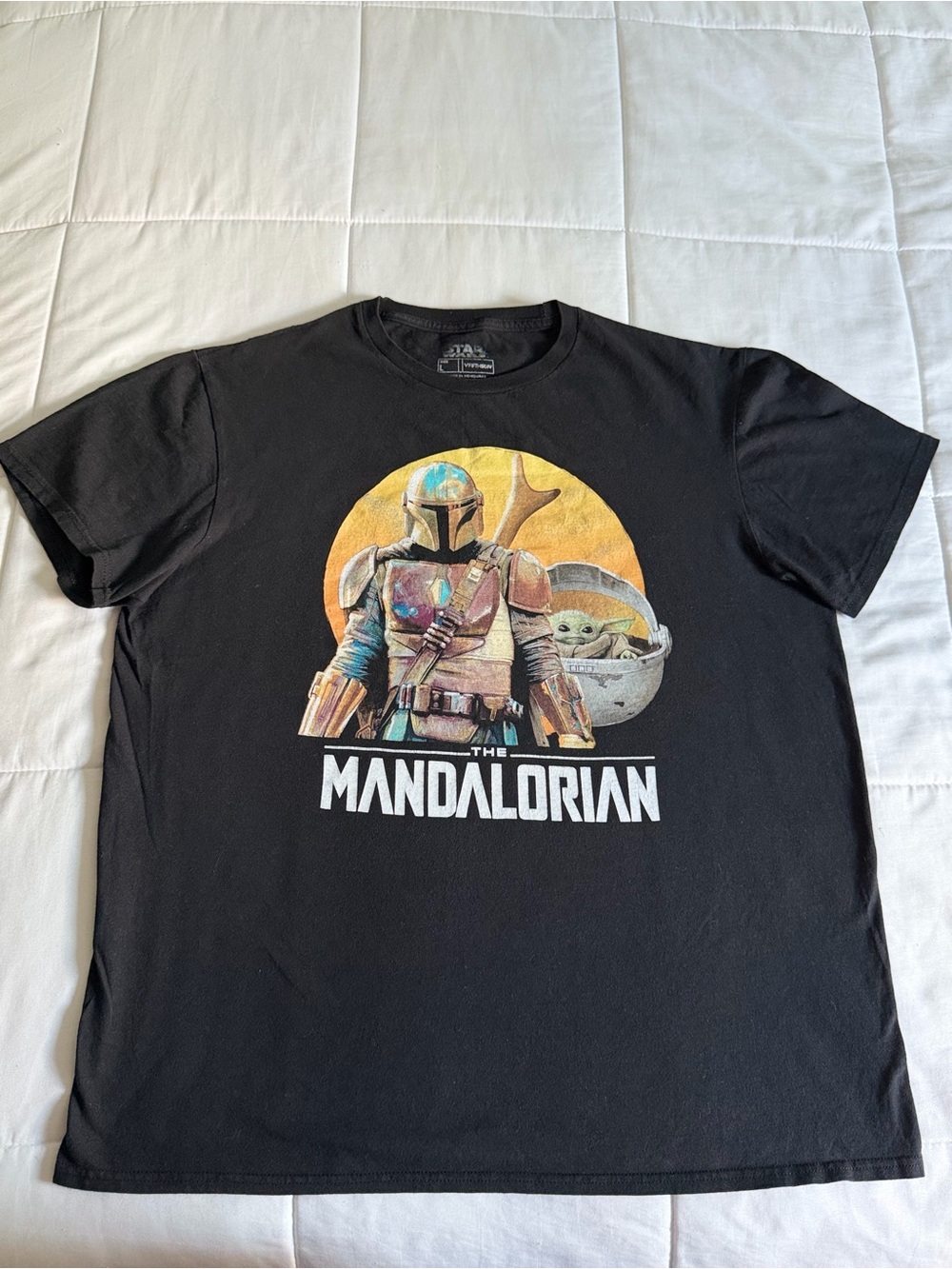 The Mandalorian Black Graphic Star Wars Tee - Large